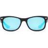 Ray-Ban Junior RJ9052S100S55 Saulesbrilles - Spīdīgs Melns Rāmis, Gaiši Zils Spoguļstikls, 48mm