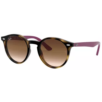 Ray-Ban Junior RJ9064S447041 Bērnu saulesbrilles, caurspīdīgs zils rāmis, pelēka gradienta lēca, 44/19/130 mm