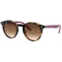 Ray-Ban Junior RJ9064S447041 Bērnu saulesbrilles, caurspīdīgs zils rāmis, pelēka gradienta lēca, 44/19/130 mm