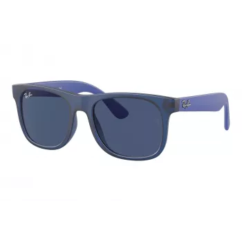 Ray-Ban Junior RJ9069S706080 Bērnu saulesbrilles Phantos Caurspīdīgi Zili Pelēki Klasiski 48mm