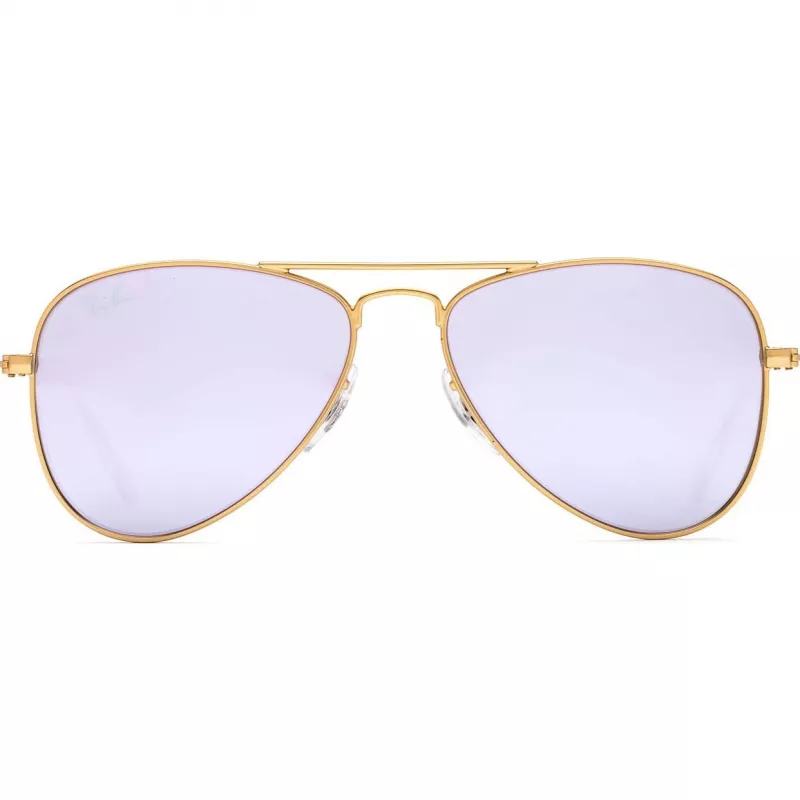 Ray-Ban Junior RJ95062494V5 Bērnu saulesbrilles - Caurspīdīgi zils rāmis, zils spoguļstikls, 50mm