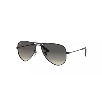 Ray-Ban Junior RJ9506S220115 Saulesbrilles, Matēti Melna, Pelēka Gradienta Lēca, 50/13/120 mm