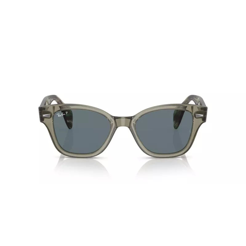 Ray-Ban RB0880S 66353R Saulesbrilles Sievietēm Caurspīdīgi Brūnas Kvadrātveida 52mm