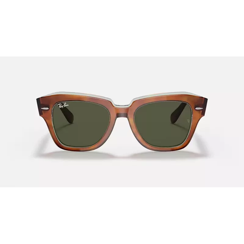 Ray-Ban RB2186 State Street saulesbrilles Havana Brown Gradient 49mm