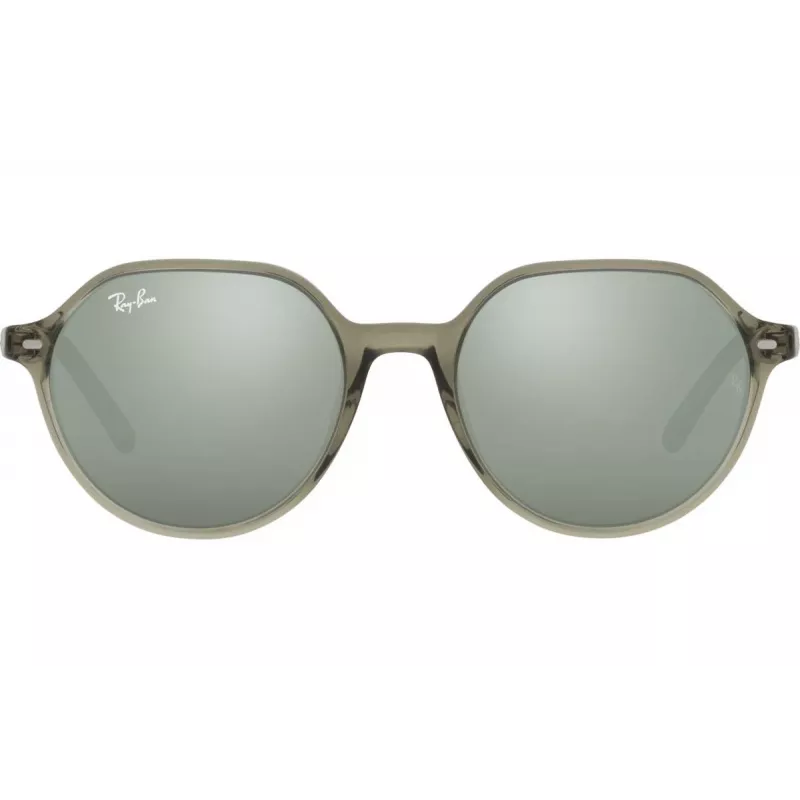 Ray-Ban RB2195 Hawkeye saulesbrilles caurspīdīgi pelēkas gaiši zils/violets gradients 51mm