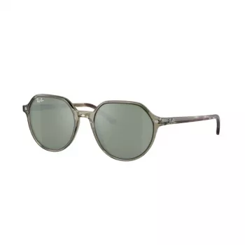 Ray-Ban RB2195 Hawkeye saulesbrilles caurspīdīgi pelēkas gaiši zils/violets gradients 51mm