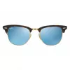 Ray-Ban RB3016 Clubmaster Saulesbrilles 51/21/145 Havana Green Mirror Silver