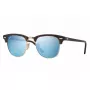 Ray-Ban RB3016 Clubmaster Saulesbrilles 51/21/145 Havana Green Mirror Silver