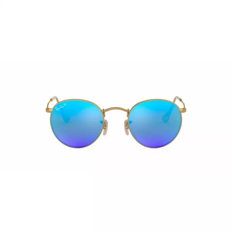 Ray-Ban RB3447 Round Metal Saulesbrilles Zelts/Orange Flash 50mm