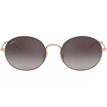Ray-Ban RB3594-9114U0 Hexagonal saulesbrilles Unisex 53/20/145 mm Zelts rāmis Gaiši brūns gradients lēca