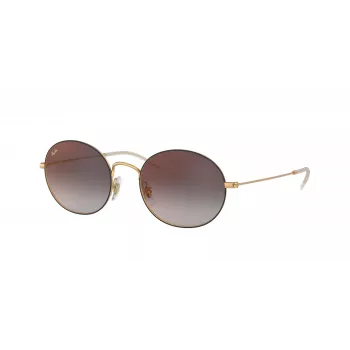 Ray-Ban RB3594-9114U0 Hexagonal saulesbrilles Unisex 53/20/145 mm Zelts rāmis Gaiši brūns gradients lēca