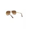 Ray-Ban RB3689 Aviator saulesbrilles, zelta rāmis, brūnas gradienta lēcas, 58/14/140 mm
