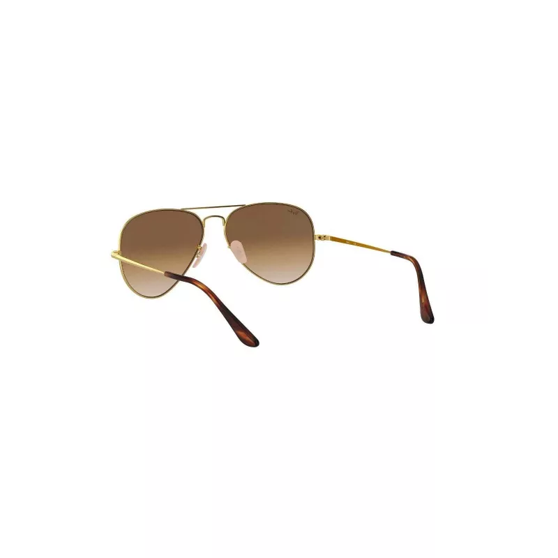 Ray-Ban RB3689 Aviator saulesbrilles, zelta rāmis, brūnas gradienta lēcas, 58/14/140 mm