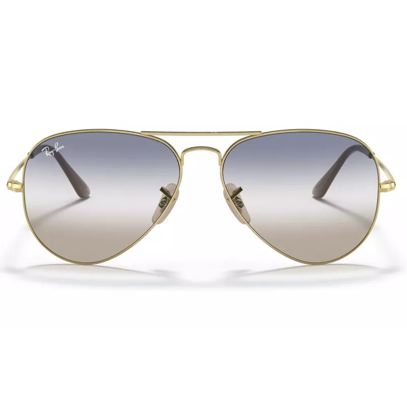 Ray-Ban RB3689 Aviator Saulesbrilles Zelts Zaļš Gradients 58mm Unisex