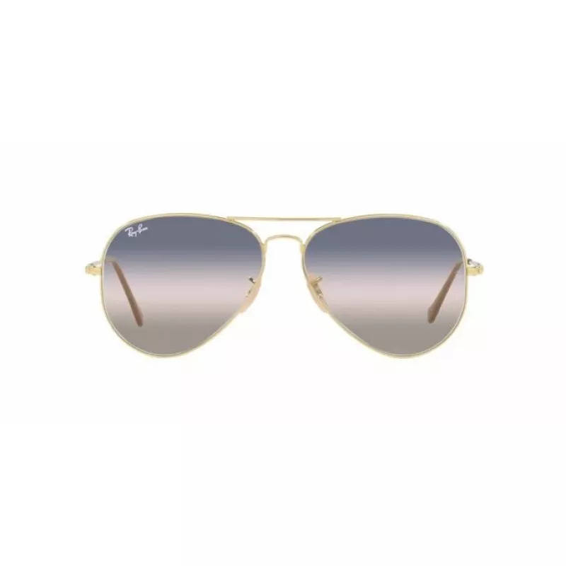 Ray-Ban RB3689001GE58 Aviator Reverse saulesbrilles zelta brūns gradients 58mm