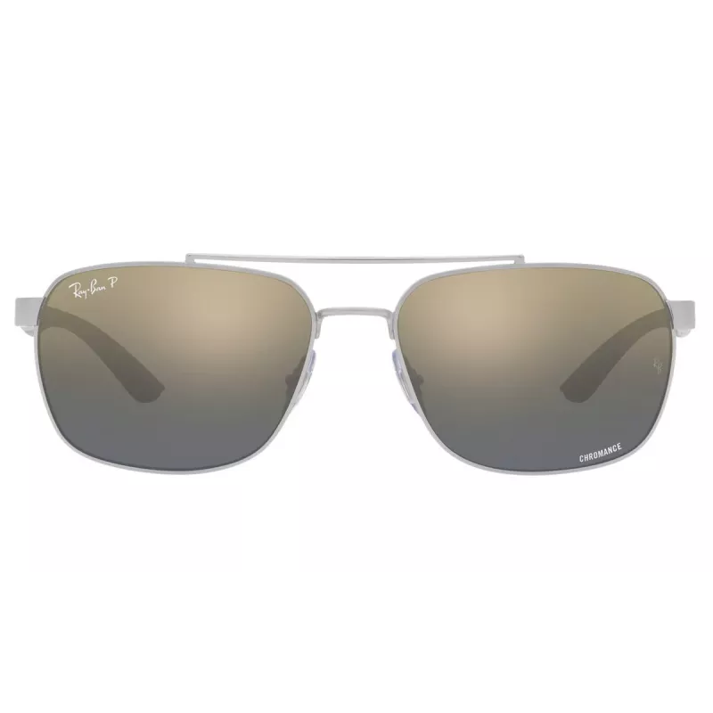Ray-Ban RB3701003J059 Vīriešu saulesbrilles, zelta metāla rāmis, zaļi/zili gradienta lēcas, 59 mm