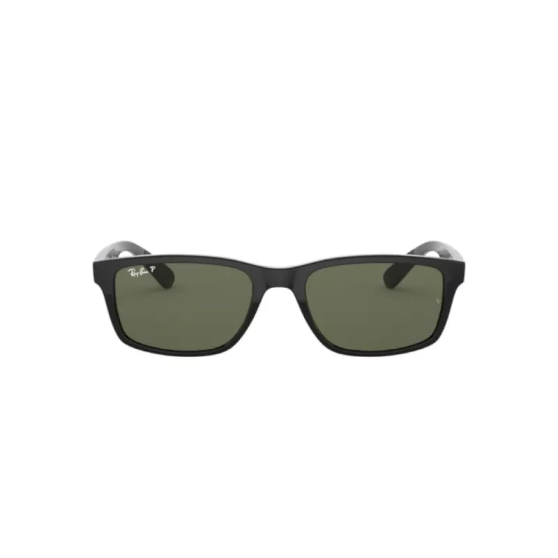 Ray-Ban RB42346019A58 Vīriešu kvadrātveida polarizētas saulesbrilles - Melna/Zaļa 58/14/140 mm