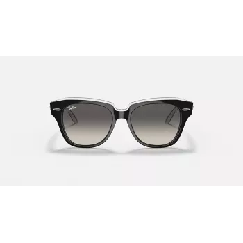 Ray-Ban RB9186S Children's Sunglasses 711611 Transparent Blue Frame Grey Gradient Lens 46mm