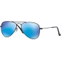 Ray-Ban RJ9506S201555 Bērnu saulesbrilles, spīdīgs melns rāmis, zaļas Classic G-15 lēcas, 50/13/120 mm