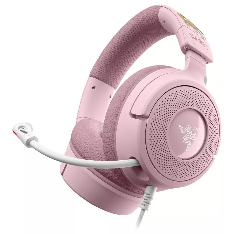 Razer Kraken V4 X Pokémon Pikachu & Eevee Edition vadu spēļu austiņas, USB-A, 7.1 Surround, Chroma RGB