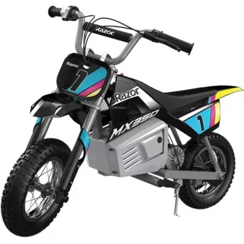 Razor MX350 elektriskais motokrosa velosipēds ar uzlīmēm, melns