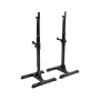 REBEL ACTIVE Regulējams Stieņa Statīvs / Pietupienu Statīvs - 200 kg ietilpība, 10 augstuma līmeņi, Melns/Sarkans