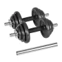 REBEL ACTIVE regulējamās hanteles komplektā ar kasti 20 kg ar stieni