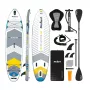 REBEL Active SUP Board RBA-4507-WH - Piepūšamais stāvus airu dēlis 10'6 inch Balts/Zils