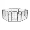 REBEL ANIMALS Modular Dog Playpen, Steel Enclosure, Size S, 8 Panels 80x60 cm, RA-1206