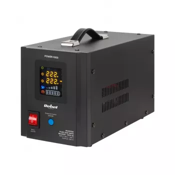 Rebel POWER-1000 Nepārtrauktās barošanas avots - Tīra sinusoidāla viļņa pārveidotājs ar uzlādes funkciju 12V 230V 1000VA/700W