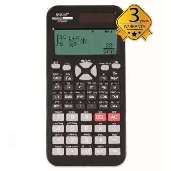 REBELL Zinātniskais kalkulators SC2080 – 240 funkcijas, 2 rindu LCD, ar bateriju, melns