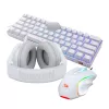 REDRAGON 3-in-1 vadu spēļu komplekts - tastatūra, pele, austiņas - balts