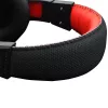 REDRAGON ARES Over-Ear vadu spēļu austiņas ar sarkanu LED, visvirzienu mikrofons, 40mm draiveri, 3.5mm ligzda, melna