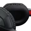 REDRAGON ARES Over-Ear vadu spēļu austiņas ar sarkanu LED, visvirzienu mikrofons, 40mm draiveri, 3.5mm ligzda, melna