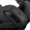 REDRAGON ARES Over-Ear vadu spēļu austiņas ar sarkanu LED, visvirzienu mikrofons, 40mm draiveri, 3.5mm ligzda, melna
