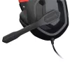 REDRAGON ARES Over-Ear vadu spēļu austiņas ar sarkanu LED, visvirzienu mikrofons, 40mm draiveri, 3.5mm ligzda, melna