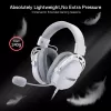 REDRAGON AURORA Over-Ear Gaming austiņas - Balta (50mm draiveri, RGB LED, noņemams mikrofons)