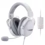 REDRAGON AURORA Over-Ear Gaming austiņas - Balta (50mm draiveri, RGB LED, noņemams mikrofons)