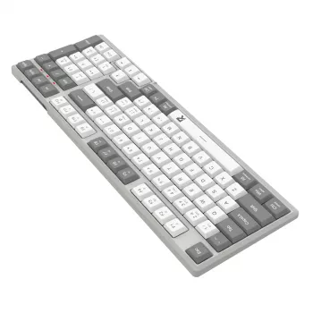 Redragon BK-7113 SCISSOR pilna izmēra vadu USB spēļu tastatūra - RGB fona apgaismojums, zema profila šķērsslodzes slēdži, 104 taustiņi, Anti-Ghosting, melna