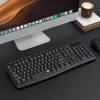 Redragon BK-7367 pilna izmēra ergonomiska bezvadu membrānas biroja tastatūra - melna