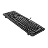 Redragon BK-7367 pilna izmēra ergonomiska bezvadu membrānas biroja tastatūra - melna