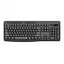 Redragon BK-7367 pilna izmēra ergonomiska bezvadu membrānas biroja tastatūra - melna