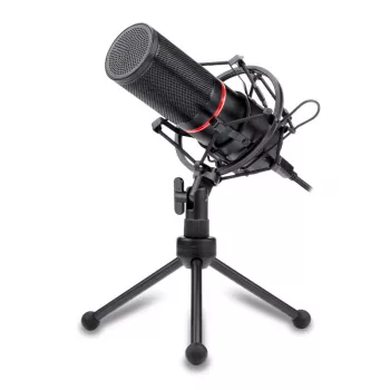 REDRAGON BLAZAR Cardioid USB spēļu mikrofons ar statīvu, pop filtru un triecienu absorbējošu stiprinājumu - Melns