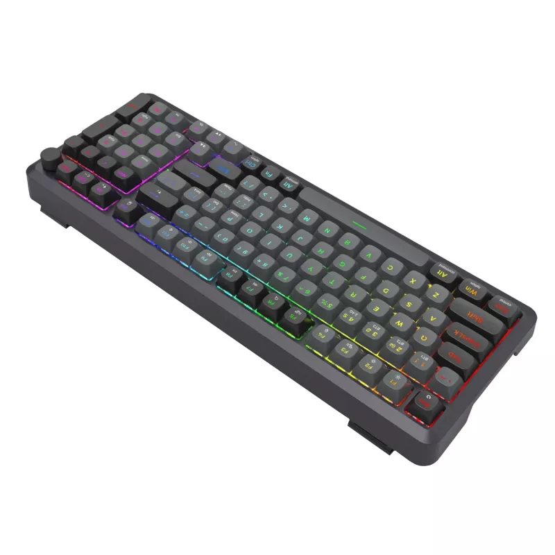 Redragon BRAGI PRO K688 98+1 Gasket bezvadu mehāniskā klaviatūra (trīs režīmi, RGB, karsti maināmi, krēmkrāsas lineārie slēdži)