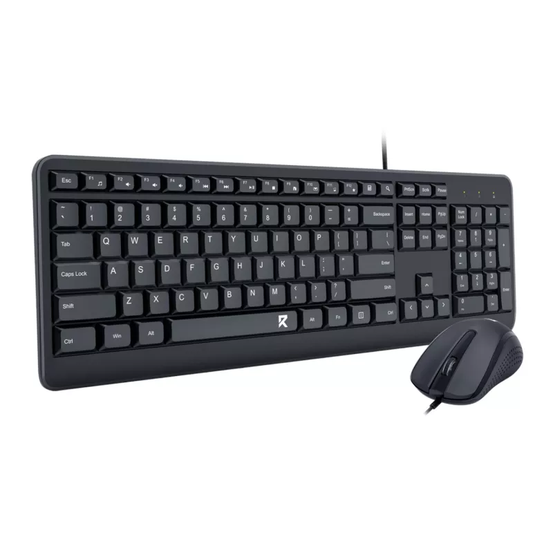 Redragon BS-7092 vadu spēļu tastatūra un pele komplektā, RGB fona apgaismojums, 3200 DPI, melna
