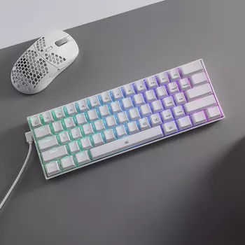 REDRAGON DRAGONBORN vadu mehāniskā tastatūra RGB 67 taustiņu dizains - balta