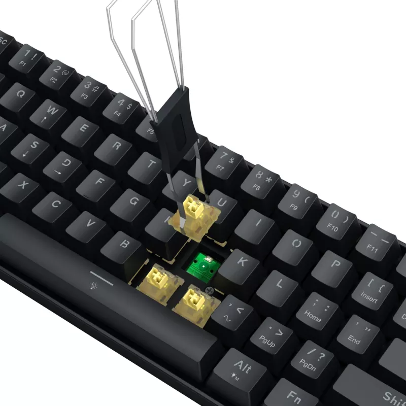 Redragon FIZZ Magnetic Plus 60% RGB spēļu tastatūra - Melna