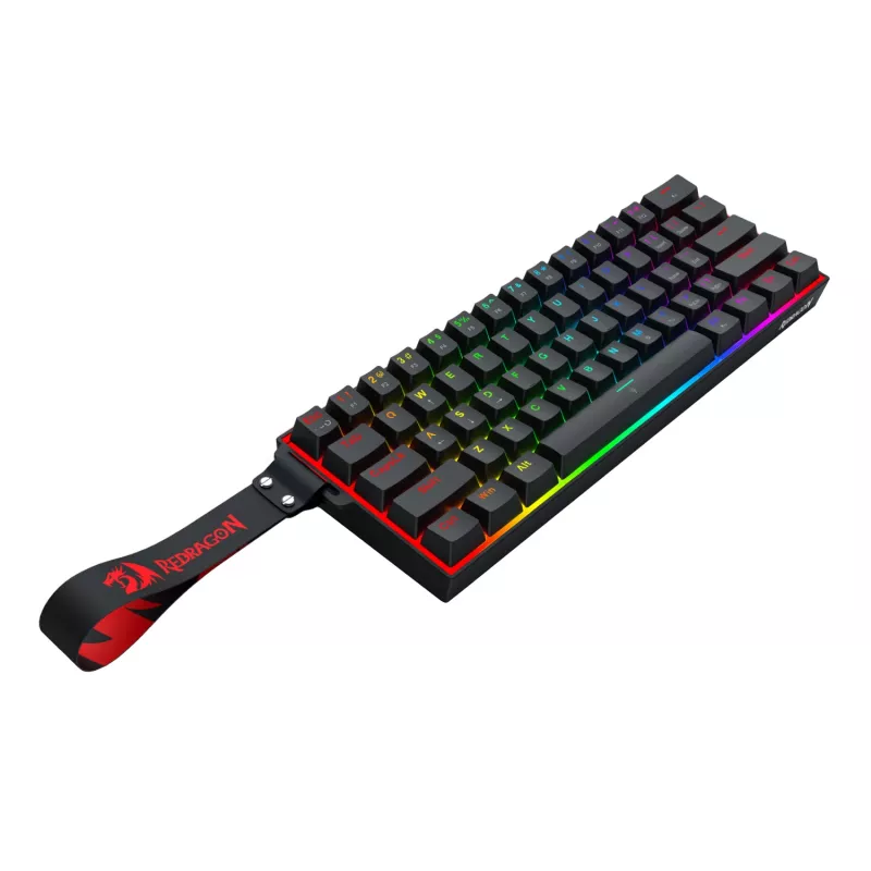 Redragon FIZZ Magnetic Plus 60% RGB spēļu tastatūra - Melna