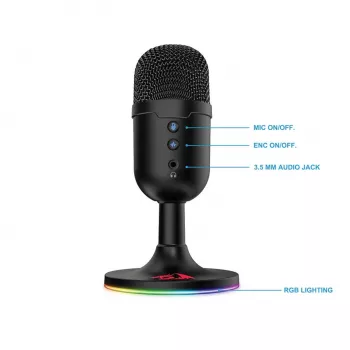 Redragon GM303 PULSAR spēļu straumēšanas mikrofons - melns