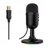 Redragon GM303 PULSAR spēļu straumēšanas mikrofons - melns